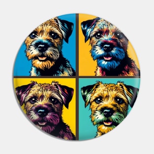 Border Terrier Pop Art - Dog Lovers Pin