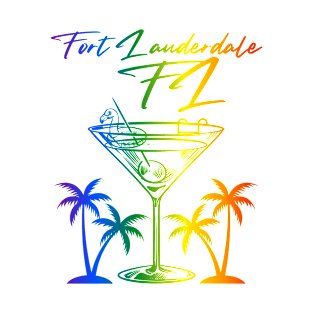 Fort Lauderdale, FL Rainbow Design T-Shirt
