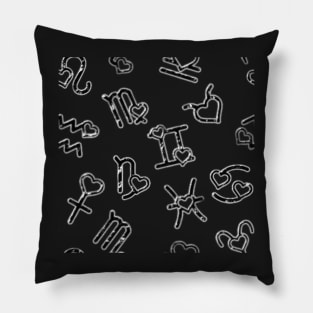 Heart zodiac  Pattern Pillow