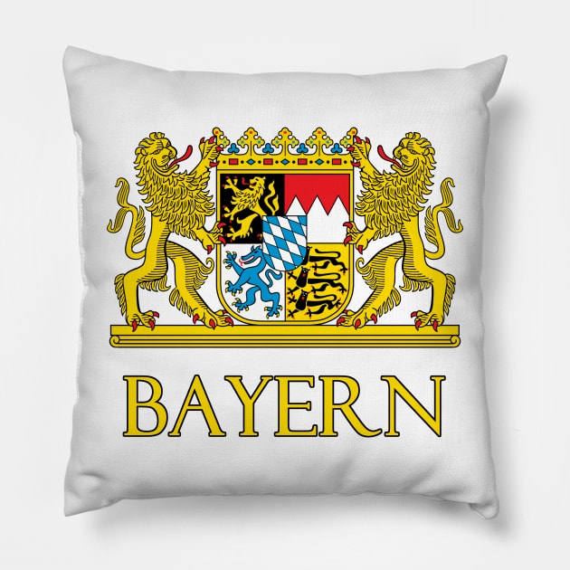 Bayern (Bavaria) Germany - Coat of Arms Design Pillow by Naves