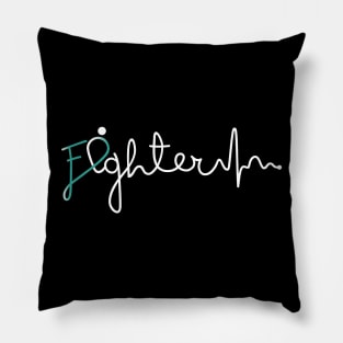 Fighter- Cervical Cancer Gifts Cervical Cancer Awareness Pillow