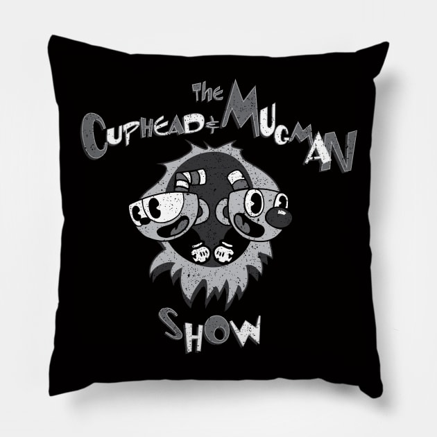 The Cuphead & Mugman Show Pillow by Daletheskater