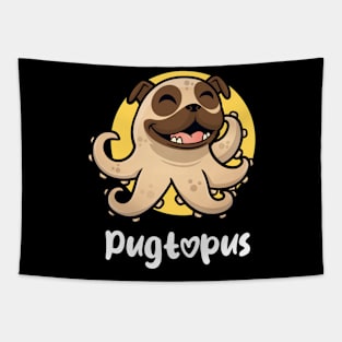 Pugtopus (on dark colors) Tapestry