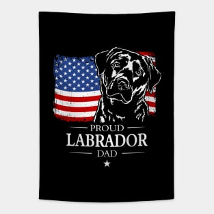 Proud Labrador Dad American Flag patriotic dog Tapestry