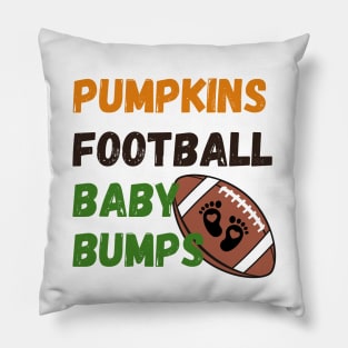 Pumpkins Football Baby Bumps Pillow