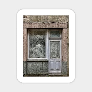 Whitewashed Windows In An Old Shop In France Magnet