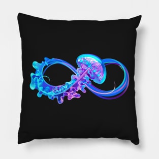 Infinity with Glowing Jellyfish Pillow