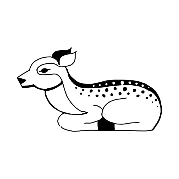 Discover Dear Deer Funny Nursery Cartoon Hand Drawing - Deer - T-Shirt