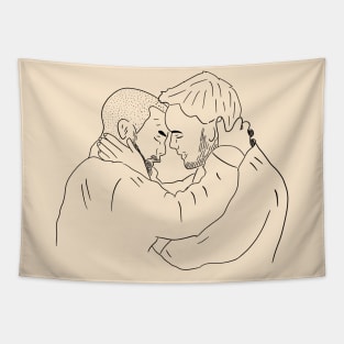 Captain Flint & Thomas Reunion reunion hug Tapestry