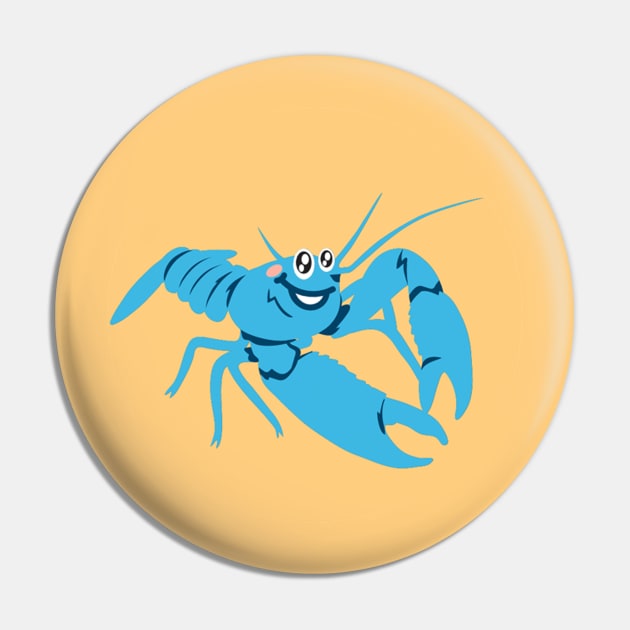 Yummy Blue Yabby Pin by KarmicKal