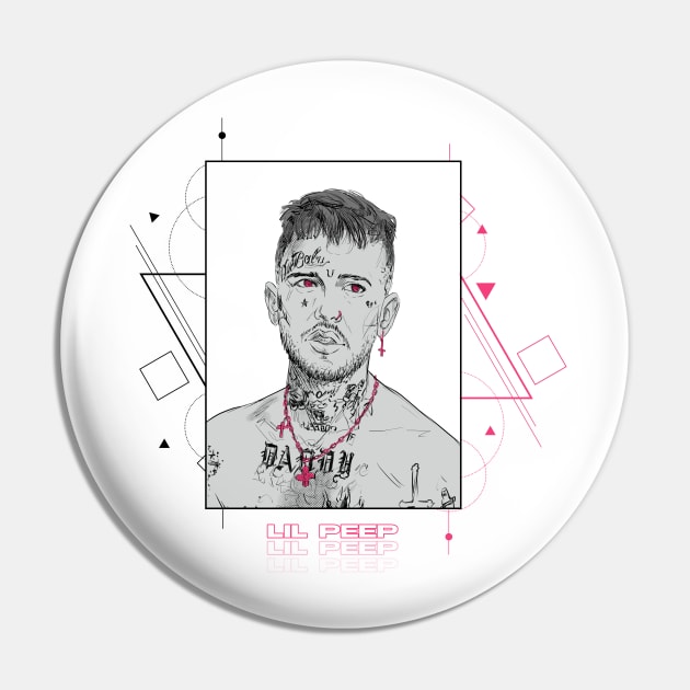 Lil Peep | sketch Pin by DenielHast