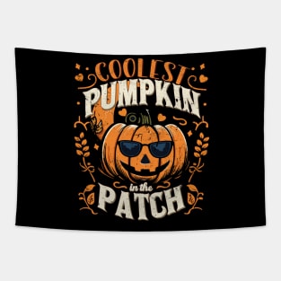 Coolest Pumpkin in The Patch Funny Halloween Tapestry
