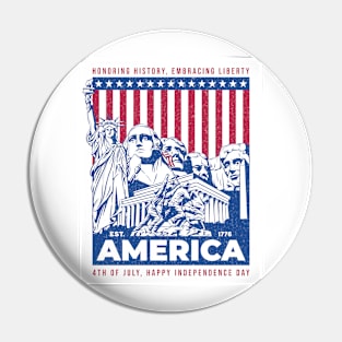 Independence Day. America. 4th July Pin