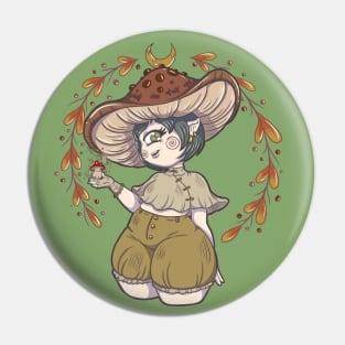 Mushroom Witch Pin