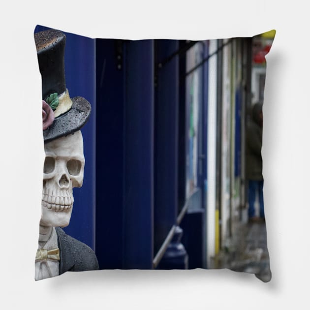 East End Skull Pillow by Fussell Films