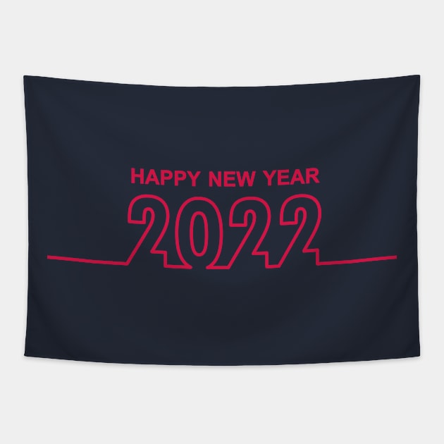 Happy New Year 2022 Tapestry by AraDesign