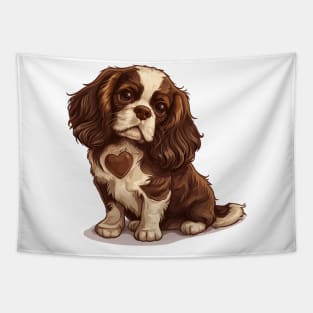 Valentine Cavalier King Charles Spaniel Shaped Chocolate Tapestry