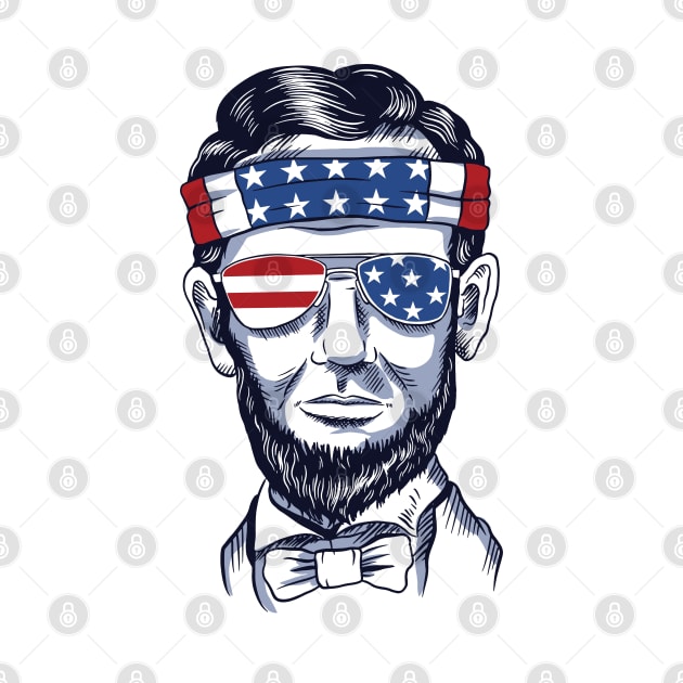 July 4th Abraham Lincoln USA American Gift by qwertydesigns