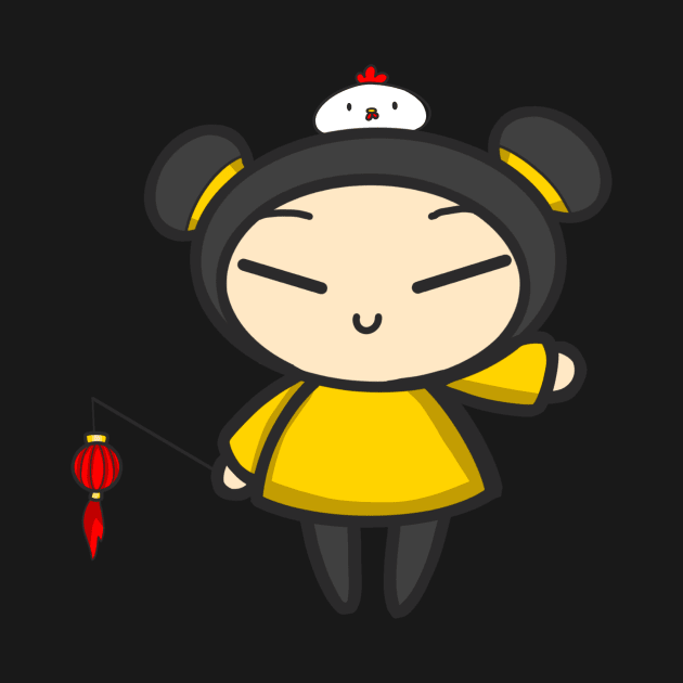 Yellow Year of the Rooster Pucca by aishiiart