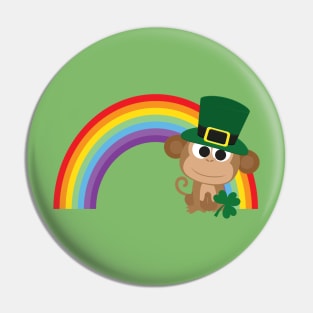 Cute Monkey Leprechaun Pin