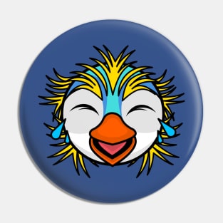 Laughing Super Penguin Pin