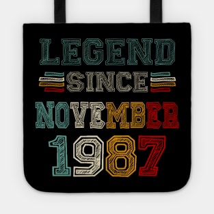 36 Years Old Legend Since November 1987 36th Birthday Tote