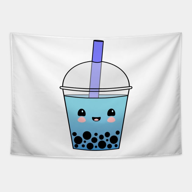 Bubblegum Bubble tea Tapestry by MoggyCatDesigns