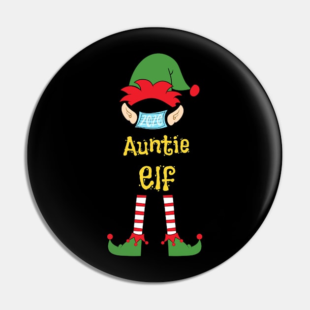 2020 Masked Christmas Elf Family Group Matching Shirts -  Auntie Pin by Funkrafstik