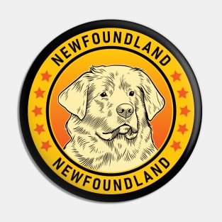 Newfoundland Dog Portrait Pin