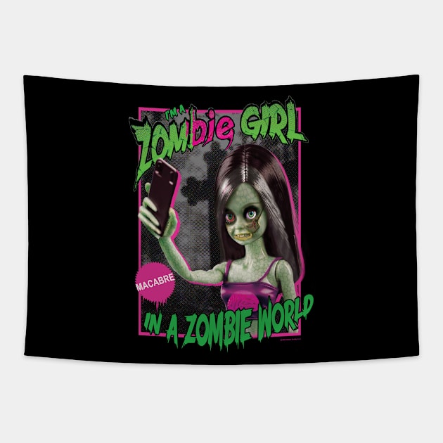 Zombie Girl Tapestry by Daily Detour