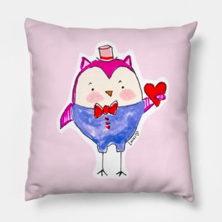 Valentine Treat the Owl Pillow