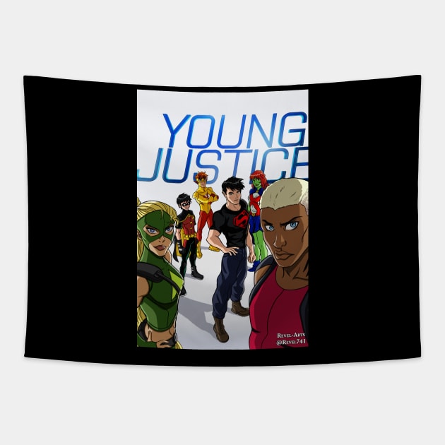 Young Justice The Team Tapestry by Revel-Arts