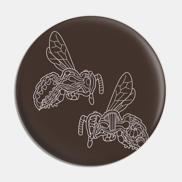 White Line Drawing of Honey Bee Anatomy Illustration Pin by taylorcustom