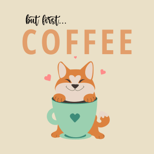 Akita Dog But first Coffee Shirt T-Shirt