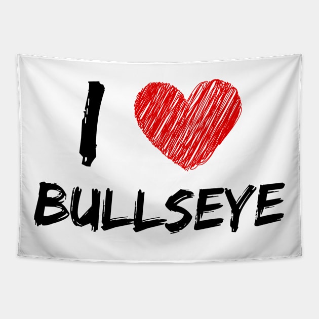 I Love Bullseye Tapestry by Eat Sleep Repeat