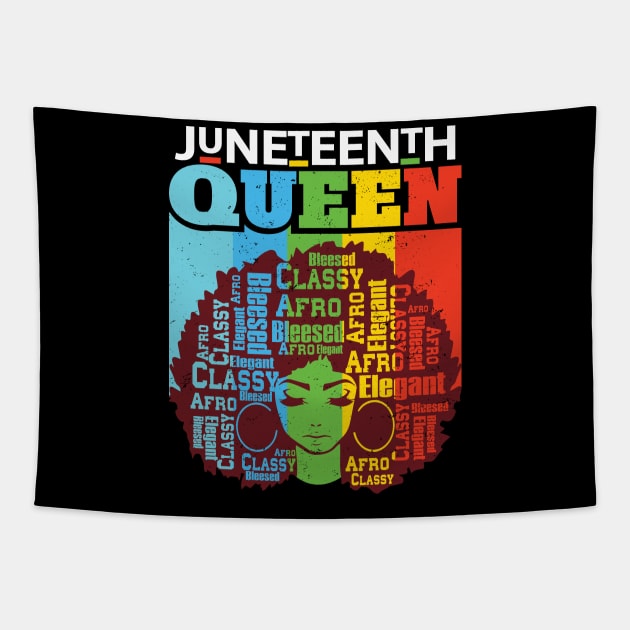 Juneteenth Queen Bleesed Tapestry by Madelyn_Frere