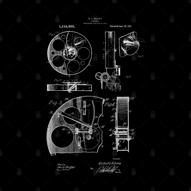 Motion Picture Film Reel Canister Patent 1915 by MadebyDesign