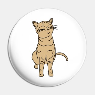 Cute Cat Minimal Line Drawing Pin