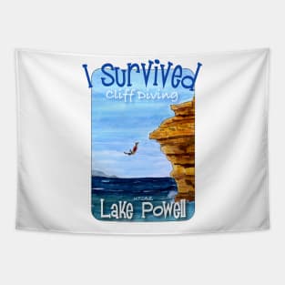 I Survived Cliff Diving Lake Powell, UT/AZ Tapestry