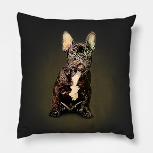 Adorable Frenchie Puppy Pillow