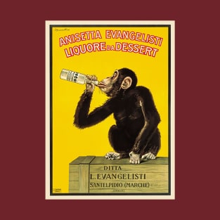 Vintage Drinking Monkey T-Shirt