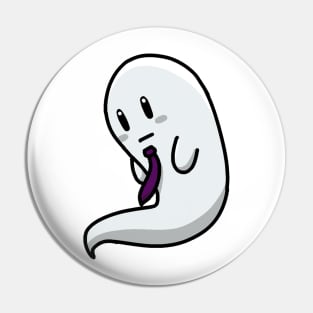 Purple Tie Ghost Pin