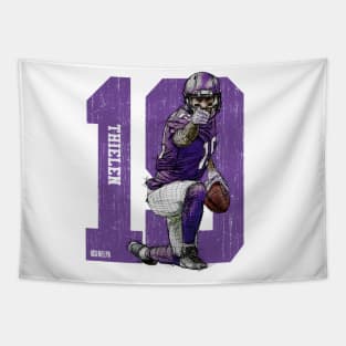 Adam Thielen Minnesota Sketch Tapestry