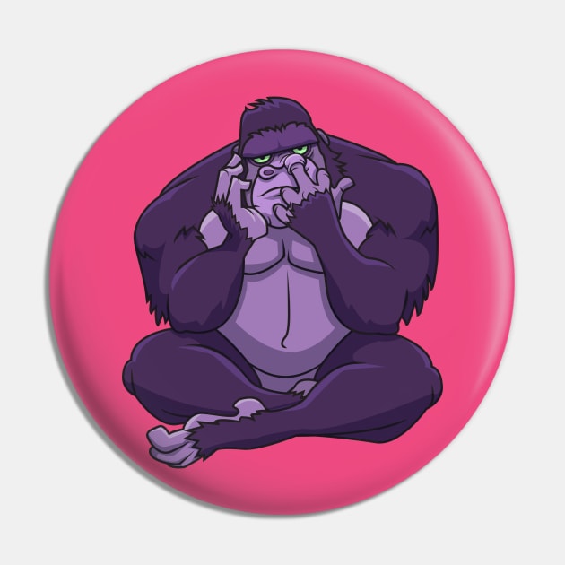 Picky Gorilla Pin by rillabear