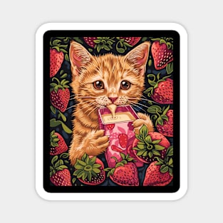 Cat Strawberry Inspiration Magnet