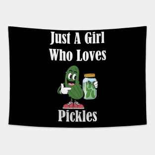 Just A Girl Who Loves Pickles Pickle Tapestry