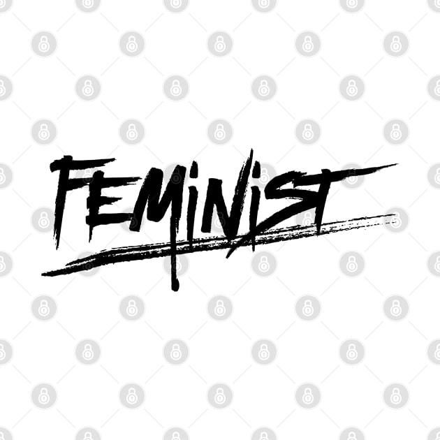 Feminist Brush Stroke Logo by FeministShirts