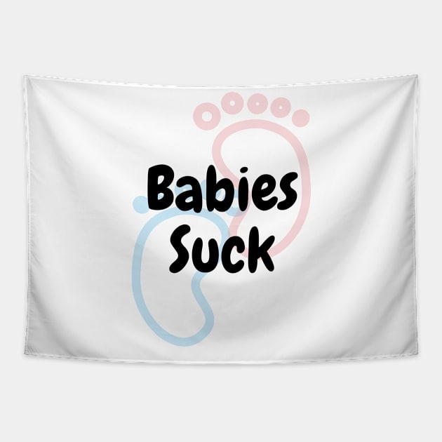 Babies Suck Tapestry by DennisMcCarson