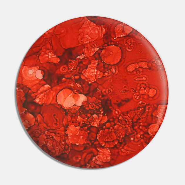 Red Drops Glass Pin by Simple Life Designs