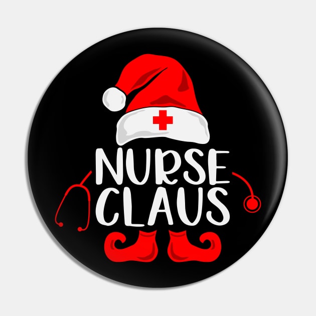 Nurse Claus Funny Christmas Gift for Nurses Pin by BadDesignCo